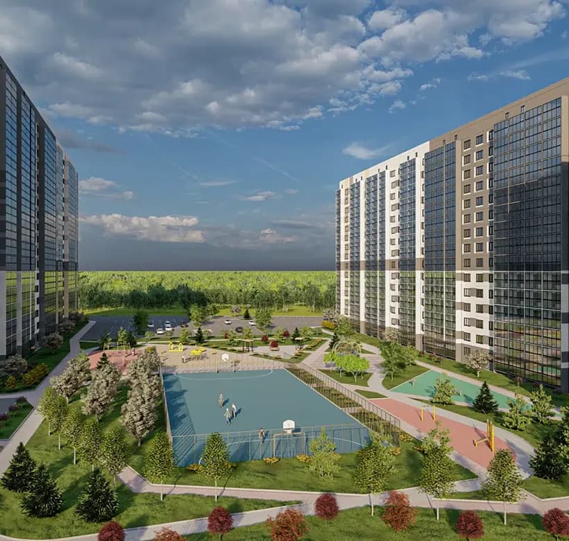 Вид на квартал у воды